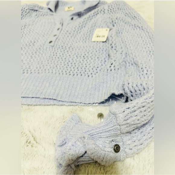 #101. NWT Free People snow drift light blue sweater - Picture 12 of 12